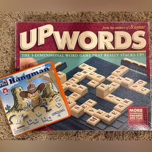 Magnetic Hangman & UpWords 2 Game Bundle